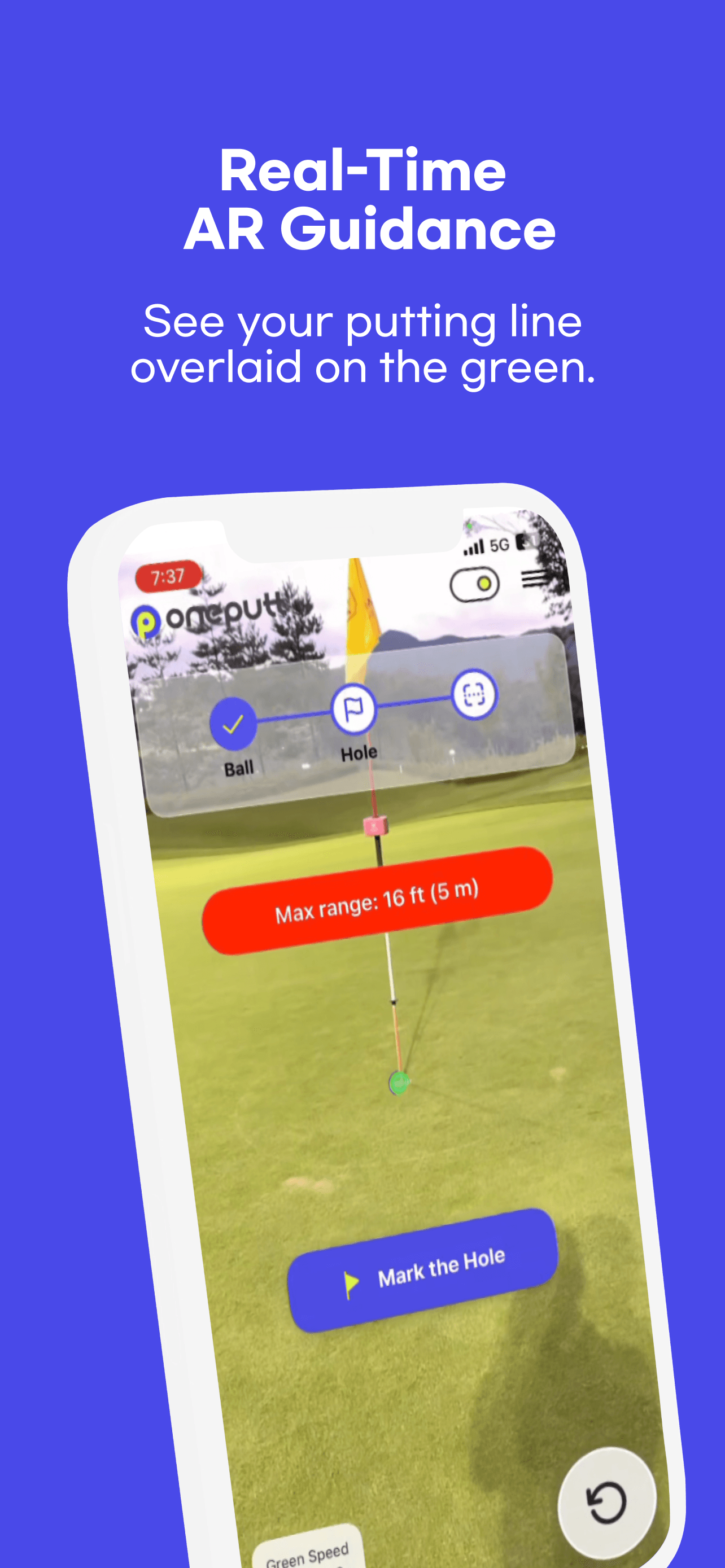 ONE PUTT (원펏) example of green reading